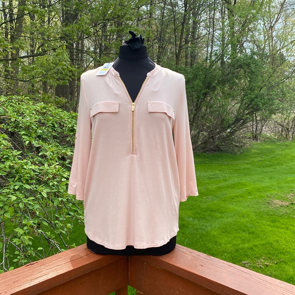 NWT Calvin Klein Pale Pink Top, see measurements and photos below.
